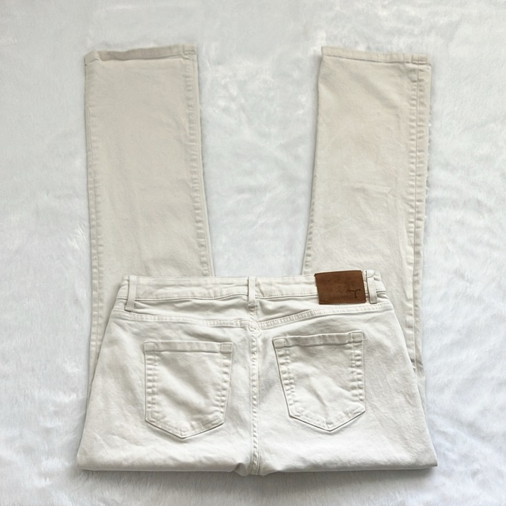 Like New Tecovas Cream Natural High Rise Straight Jeans, Size 30 - Picture 5 of 8